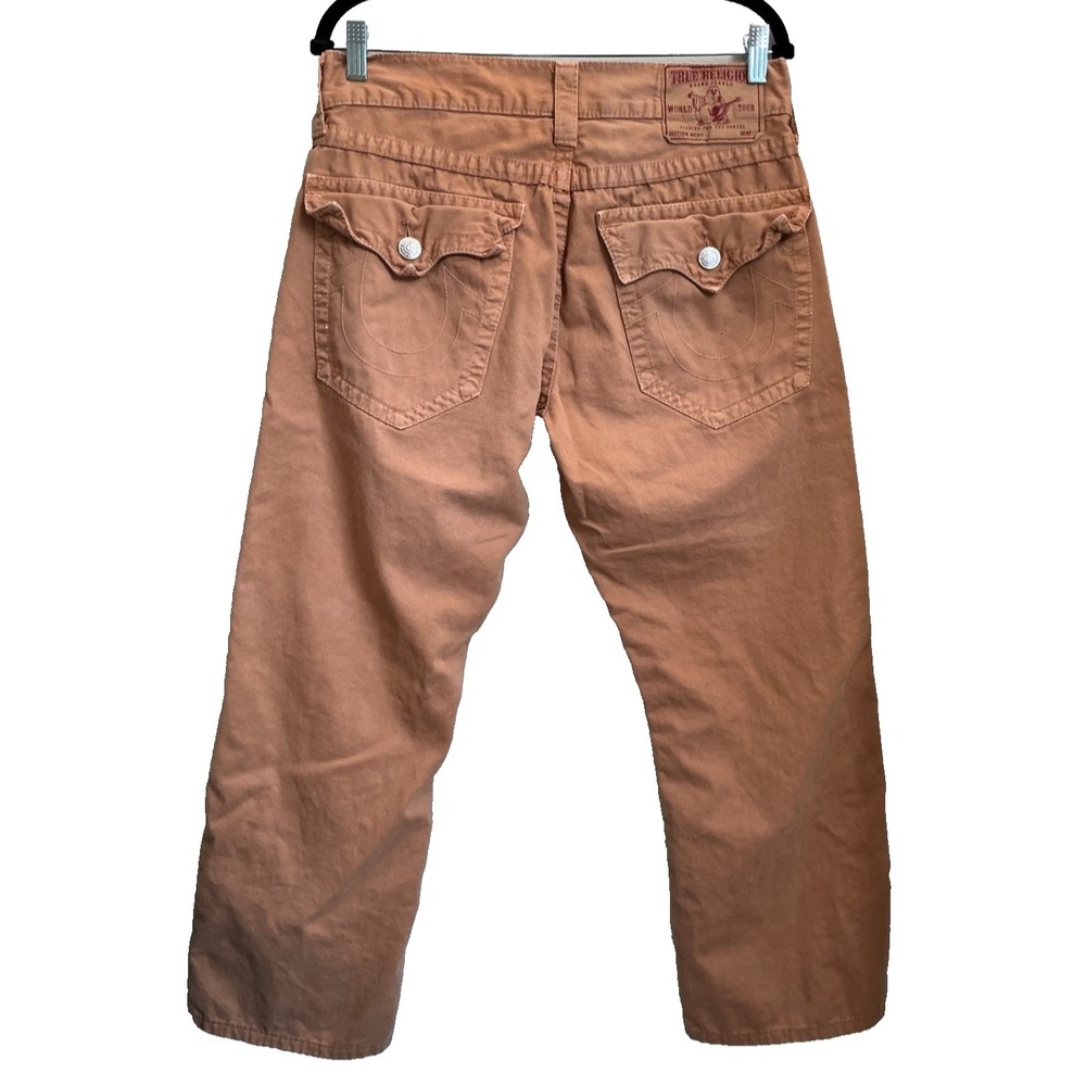 true religion ricky super qt brown denim jeans pants mens Sz 34 EUC - Picture 1 of 4